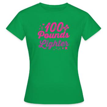 100+ Pfund leichter - Frauen T-Shirt - Kelly Green - Vorne - AI Model Female 172 dark (172cm)