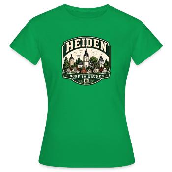 Heiden – Dorf im Grünen - Frauen T-Shirt - Kelly Green - Vorne - AI Model Female 172 dark (172cm)