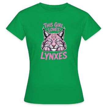 Lynx Dictions Lynx Fille Drôle de Lynx Cadeau de Lynx - T-shirt Femme - vert - Devant - AI Model Female 172 dark (172cm)
