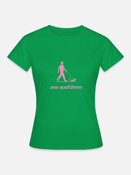 .exe ausführen ADMIN Pink - Frauen T-Shirt - Kelly Green