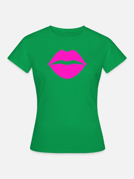 Rosa Lippen - Frauen T-Shirt - Kelly Green
