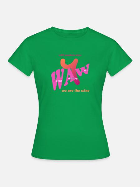 Waw – Wilder Amphorenwein - Frauen T-Shirt - Kelly Green