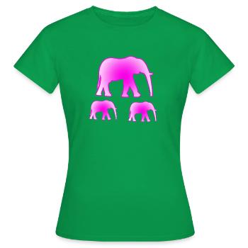 Elefanten - Frauen T-Shirt - Kelly Green - Vorne - AI Model Female 172 dark (172cm)