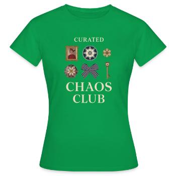 Curated Chaos Club Motifs - Frauen T-Shirt - Kelly Green - Vorne - AI Model Female 172 dark (172cm)
