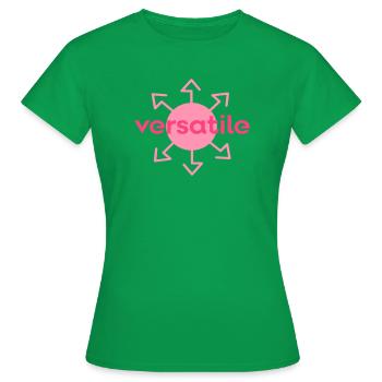 versatile - Women's T-Shirt - kelly green - Front - AI Model Female 172 dark (172cm)