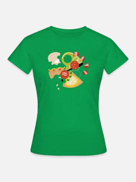 Abstrakt_Pizza - Frauen T-Shirt - Kelly Green