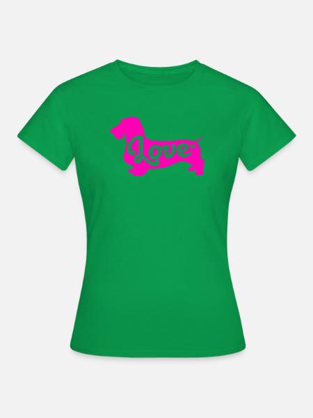 Dachshund Rauhaardackel - Frauen T-Shirt - Kelly Green