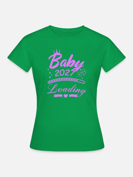 Baby 2027 Loading - Frauen T-Shirt - Kelly Green