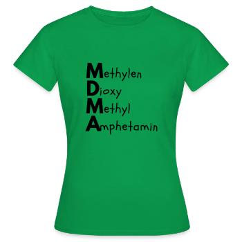 Methylendioxymethylamphetamin - Frauen T-Shirt - Kelly Green - Vorne - AI Model Female 172 dark (172cm)