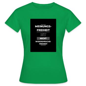 Meinungsfreiheit LWHGBS - Frauen T-Shirt - Kelly Green - Vorne - AI Model Female 172 dark (172cm)