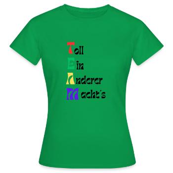 TEAM - Women's T-Shirt - kelly green - Front - AI Model Female 172 dark (172cm)