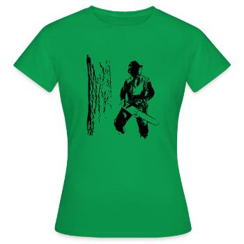 Des forêts et de chêne (monochrome) - T-shirt Femme - vert - Devant - AI Model Female 172 dark (172cm)