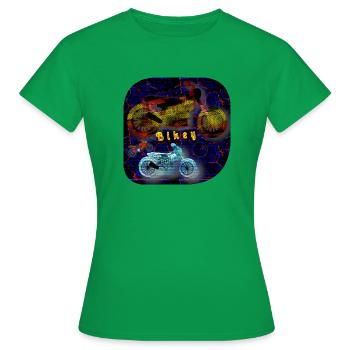 Bikey - Club WoW - T-shirt Femme - vert - Devant - AI Model Female 172 dark (172cm)