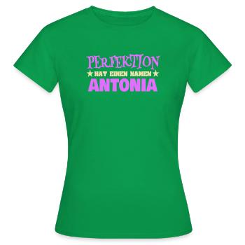Frauenname Antonia - Frauen T-Shirt - Kelly Green - Vorne - AI Model Female 172 dark (172cm)