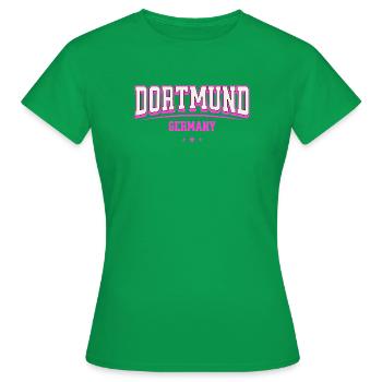 Dortmund Germany College Style Pink - Women's T-Shirt - kelly green - Front - AI Model Female 172 dark (172cm)