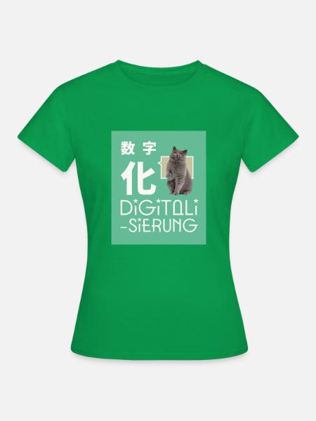 Digitalisierung chinesisch - Frauen T-Shirt - Kelly Green