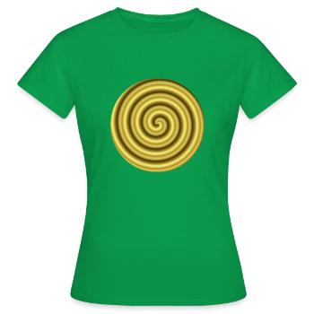 Idée cadeau d’or d’hypnose 3D Illusion d’optique - T-shirt Femme - vert - Devant - AI Model Female 172 dark (172cm)