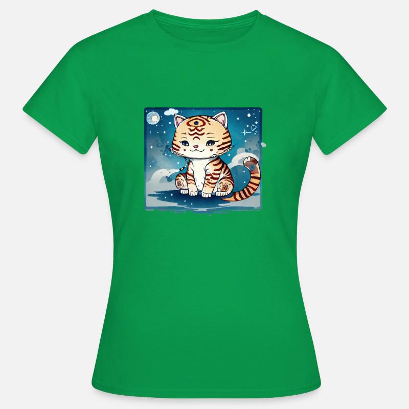 A cat design that couldn't be sweeter. - Women's T-Shirt - kelly green
