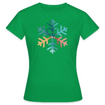 flocon - T-shirt Femme - vert - Devant - AI Model Female 172 dark (172cm)