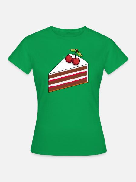 Schwarzwälder Kirschtorte - Frauen T-Shirt - Kelly Green