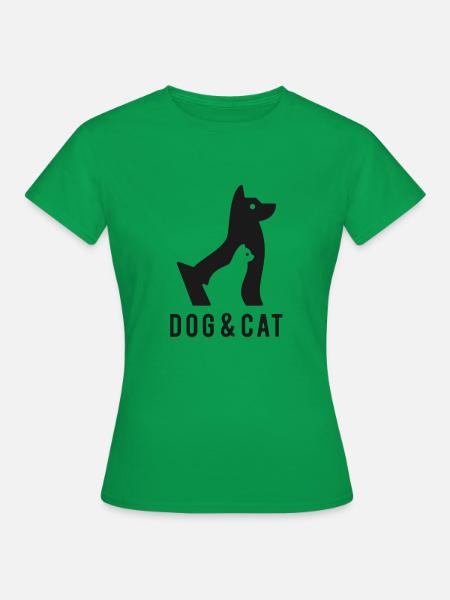 Dog & Cat - Frauen T-Shirt - Kelly Green