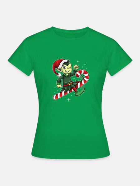 CHRISTMAS ELF 1 - Frauen T-Shirt - Kelly Green