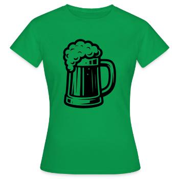 Chope à bière symbole bière - T-shirt Femme - vert - Devant - AI Model Female 172 dark (172cm)