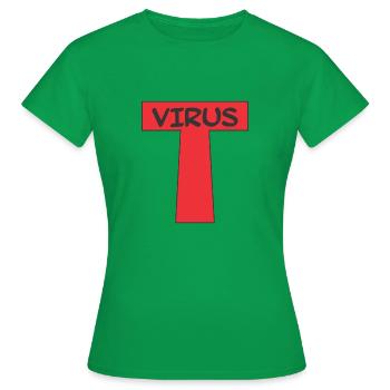 T VIRUS - Frauen T-Shirt - Kelly Green - Vorne - AI Model Female 172 dark (172cm)