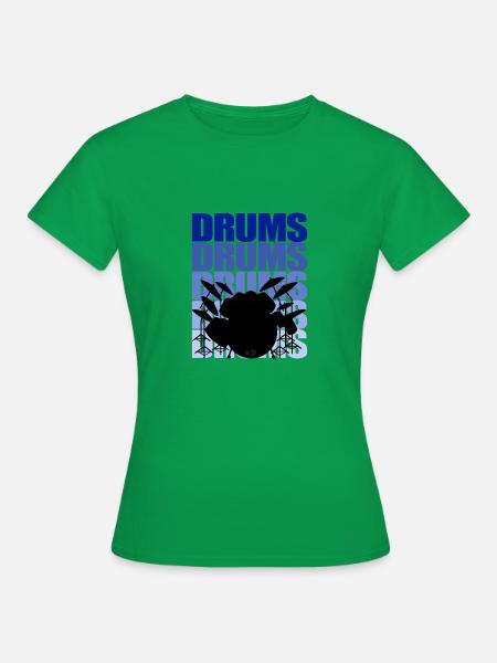 Drums blue - Frauen T-Shirt - Kelly Green