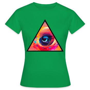 All seeing eye - Women's T-Shirt - kelly green - Front - AI Model Female 172 dark (172cm)