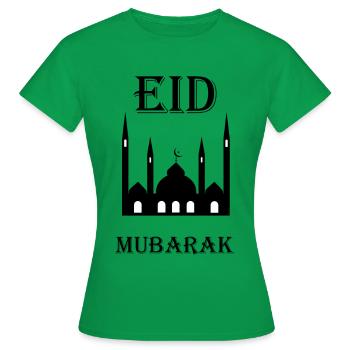 Eid Mubarak - Women's T-Shirt - kelly green - Front - AI Model Female 172 dark (172cm)