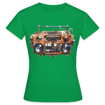 Ghettoblaster - Frauen T-Shirt - Kelly Green - Vorne - AI Model Female 172 dark (172cm)