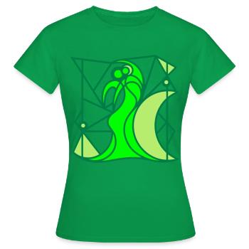 Tango des contraires. Passion la nuit. - T-shirt Femme - vert - Devant - AI Model Female 172 dark (172cm)