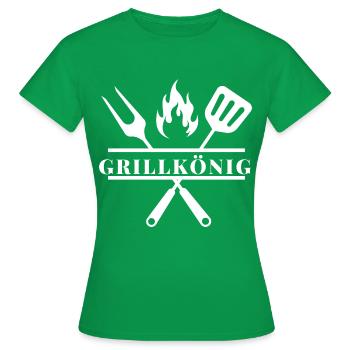 Grill König - Frauen T-Shirt - Kelly Green - Vorne - AI Model Female 172 dark (172cm)