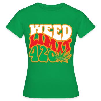 Cannabis Marijuana Weed Smoking - Women's T-Shirt - kelly green - Front - AI Model Female 172 dark (172cm)