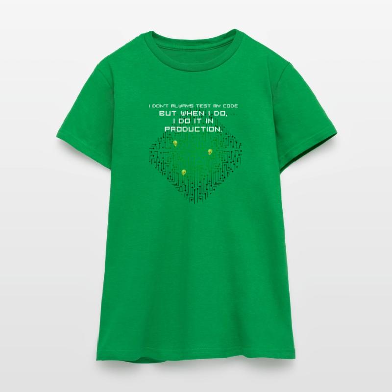 test code nerd joke proverbe pc programmeur geek i T-shirt Femme