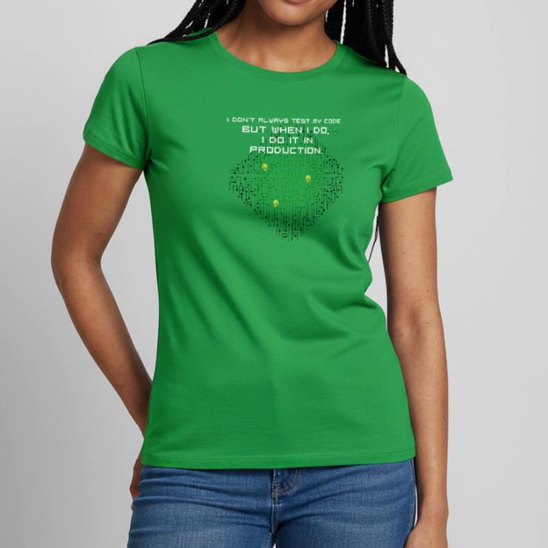 test code nerd joke proverbe pc programmeur geek i T-shirt Femme