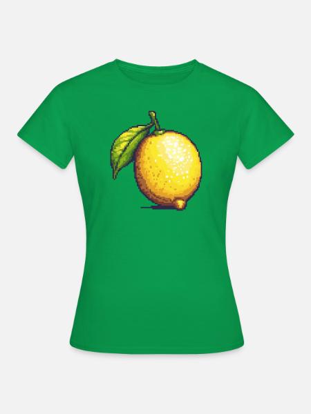 Zitrone Pixel Symbol - Frauen T-Shirt - Kelly Green