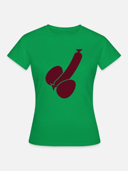 wurst_und_eier_1c - Frauen T-Shirt - Kelly Green