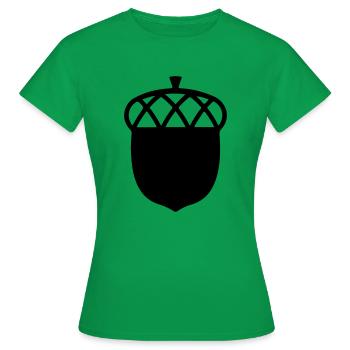 Nuss - Frauen T-Shirt - Kelly Green - Vorne - AI Model Female 172 dark (172cm)