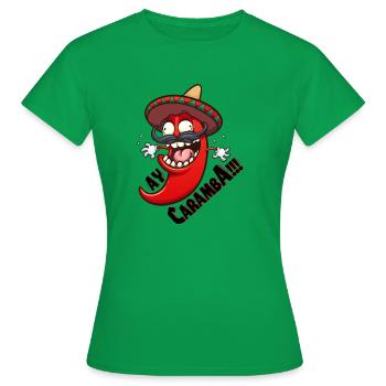 Ay Caramba chilli épicé - T-shirt Femme - vert - Devant - AI Model Female 172 dark (172cm)