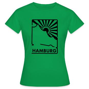 Philharmonie de l’Elbe Hambourg - T-shirt Femme - vert - Devant - AI Model Female 172 dark (172cm)