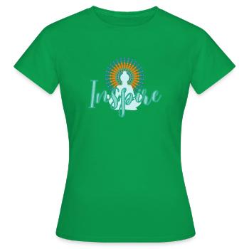 Inspire Lebe Deine Inspiration - Frauen T-Shirt - Kelly Green - Vorne - AI Model Female 172 dark (172cm)