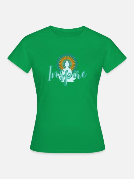 Inspire Lebe Deine Inspiration - Frauen T-Shirt - Kelly Green