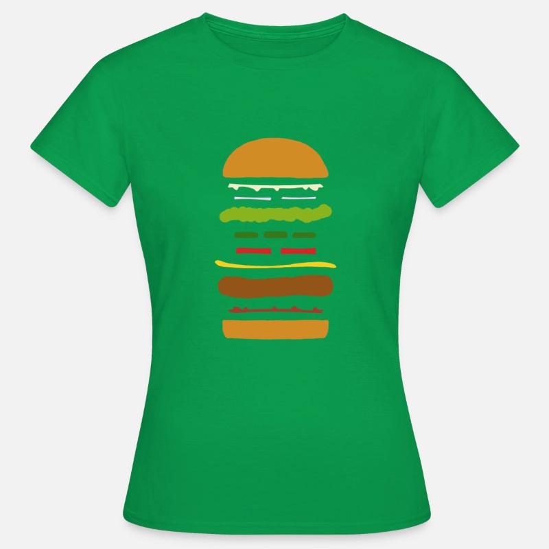 Exploded Burger - Women's T-Shirt - kelly green