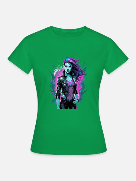 Moderne Tinte Gothic Gir - Frauen T-Shirt - Kelly Green