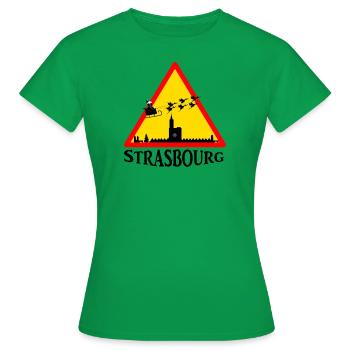 Straßburg Elsass Noël - Frauen T-Shirt - Kelly Green - Vorne - AI Model Female 172 dark (172cm)