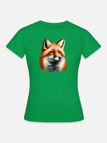 Trippy Polka Dot Fox - Frauen T-Shirt - Kelly Green