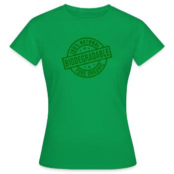 Biologisch abbaubarer grüner Stempel - Frauen T-Shirt - Kelly Green - Vorne - AI Model Female 172 dark (172cm)