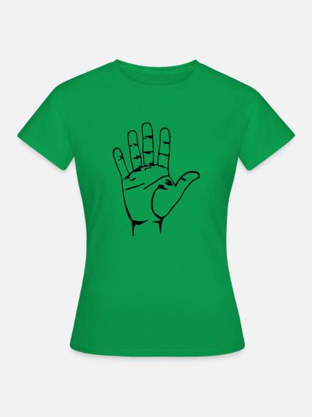 Hand - Frauen T-Shirt - Kelly Green